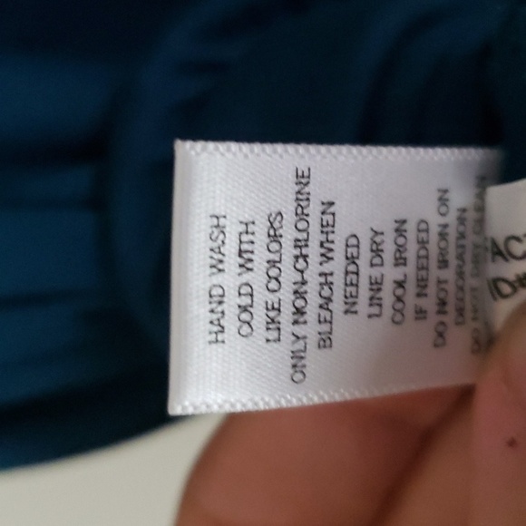 Express teal sequin back cowl neck tank top, sparkle glitzy tank top, Size small - Picture 6 of 8